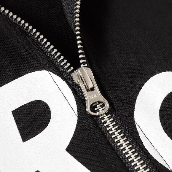 Black lettered zip-up hooded Denim Tears jacket - Picture 5 of 8